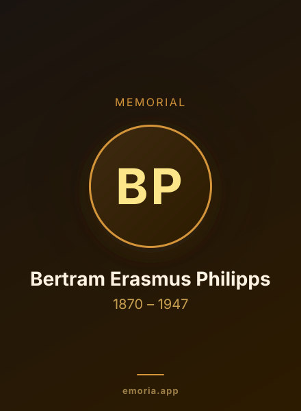 Memorial portrait of Bertram Erasmus Philipps
