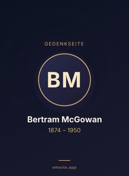 Gedenkportrait von Bertram McGowan