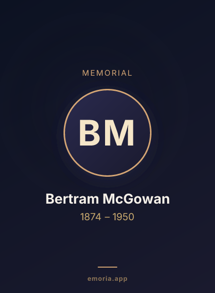 Memorial portrait of Bertram McGowan