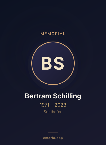 Memorial portrait of Bertram Schilling