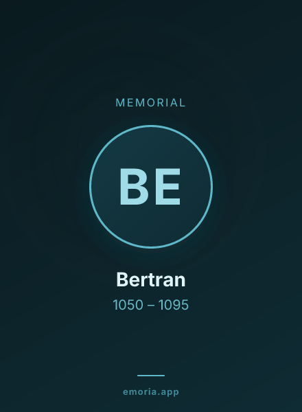 Memorial portrait of Bertran