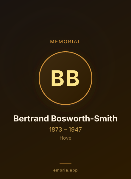 Memorial portrait of Bertrand Bosworth-Smith
