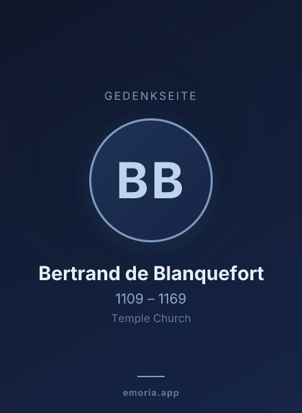 Gedenkportrait von Bertrand de Blanquefort