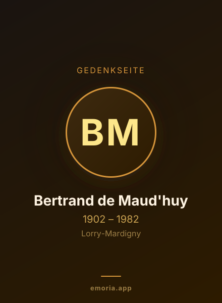 Gedenkportrait von Bertrand de Maud'huy