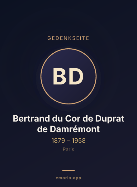 Gedenkportrait von Bertrand du Cor de Duprat de Damrémont