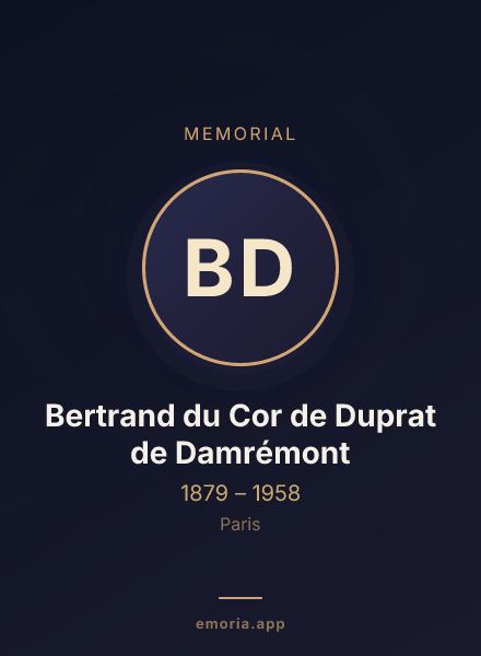 Memorial portrait of Bertrand du Cor de Duprat de Damrémont