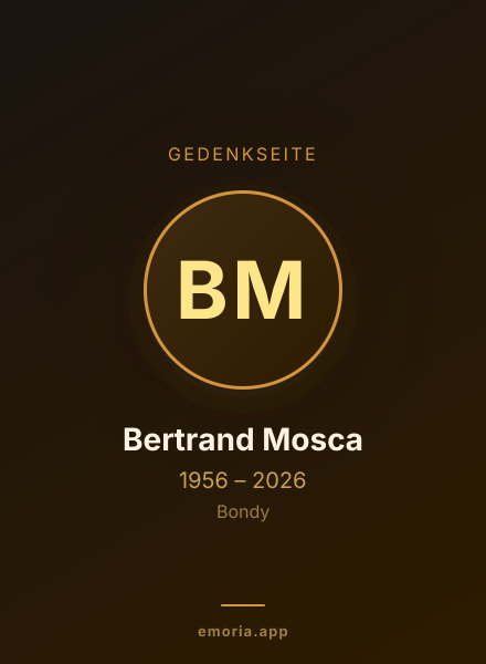 Gedenkportrait von Bertrand Mosca