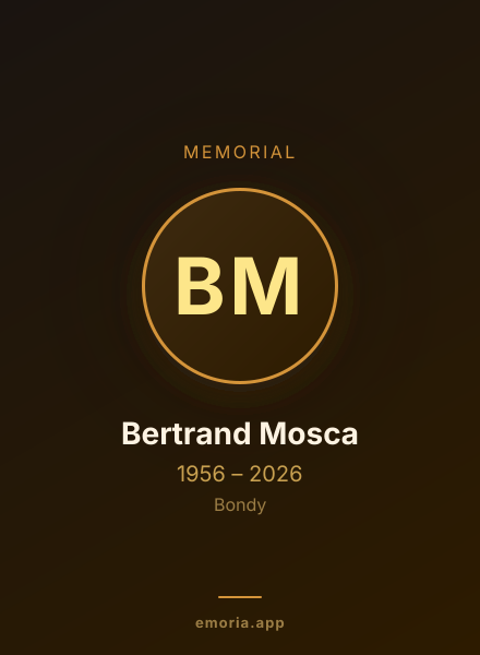 Memorial portrait of Bertrand Mosca