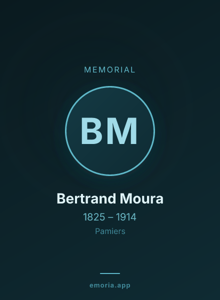 Memorial portrait of Bertrand Moura