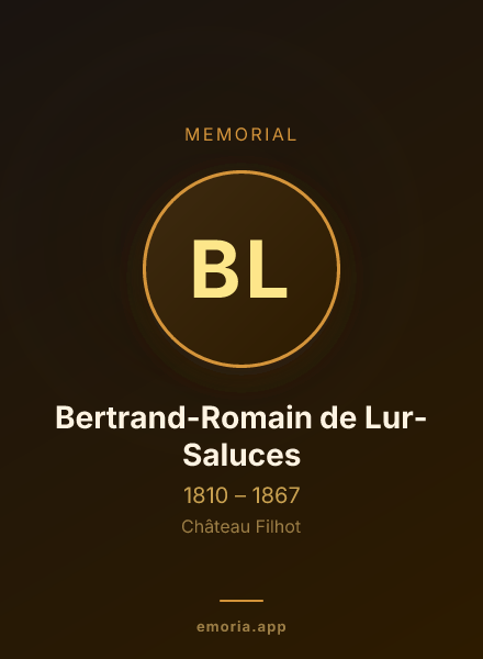 Memorial portrait of Bertrand-Romain de Lur-Saluces