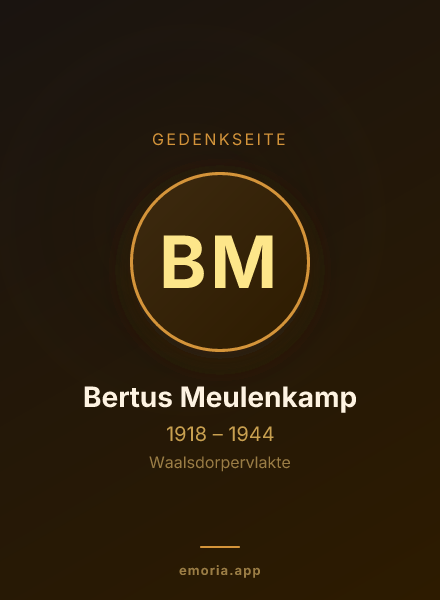 Gedenkportrait von Bertus Meulenkamp