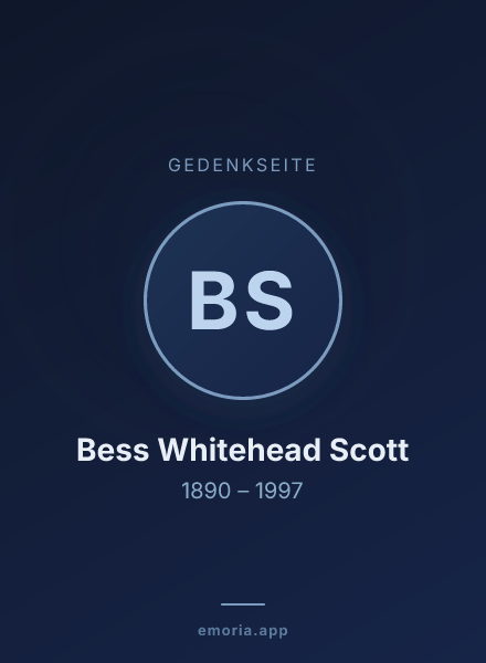 Gedenkportrait von Bess Whitehead Scott
