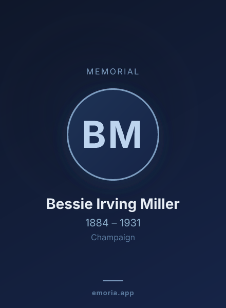 Memorial portrait of Bessie Irving Miller