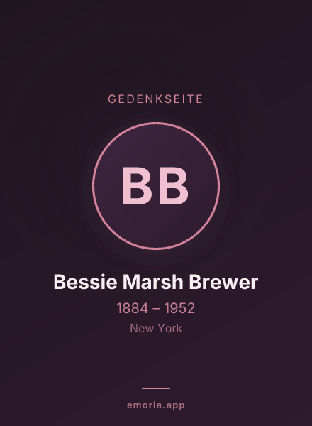 Gedenkportrait von Bessie Marsh Brewer