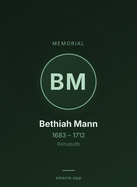 Memorial portrait of Bethiah Mann