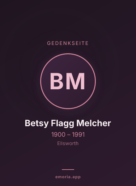 Gedenkportrait von Betsy Flagg Melcher
