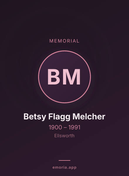 Memorial portrait of Betsy Flagg Melcher
