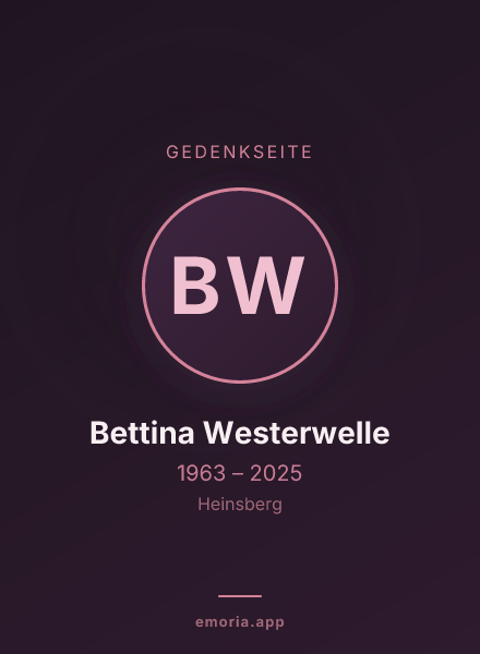 Gedenkportrait von Bettina Westerwelle