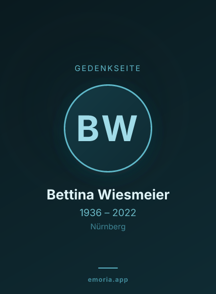 Gedenkportrait von Bettina Wiesmeier