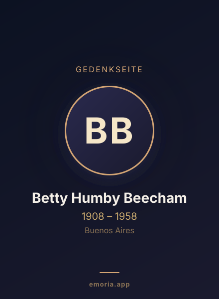 Gedenkportrait von Betty Humby Beecham