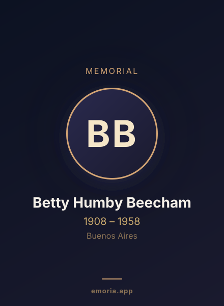 Memorial portrait of Betty Humby Beecham