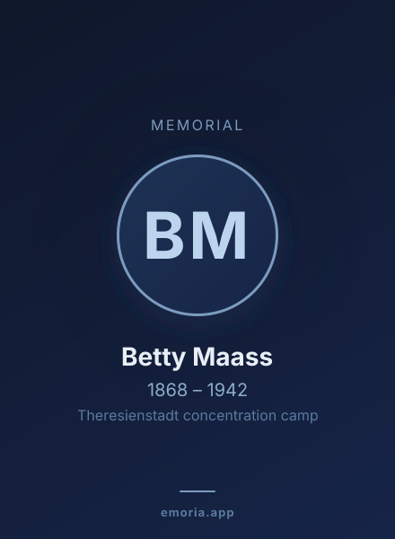 Memorial portrait of Betty Maass