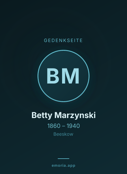 Gedenkportrait von Betty Marzynski