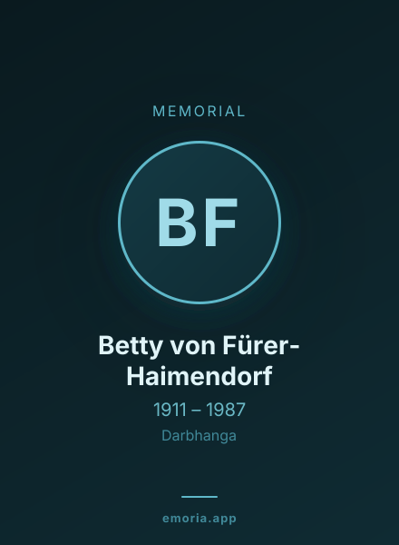 Memorial portrait of Betty von Fürer-Haimendorf