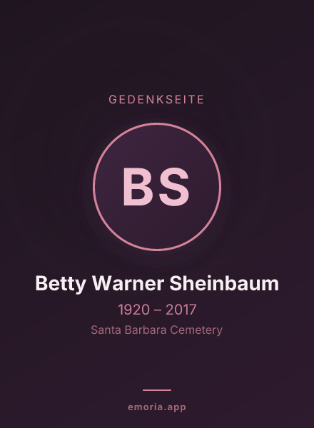 Gedenkportrait von Betty Warner Sheinbaum