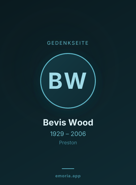 Gedenkportrait von Bevis Wood