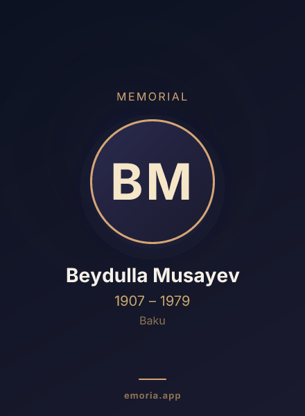 Memorial portrait of Beydulla Musayev