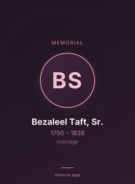 Memorial portrait of Bezaleel Taft, Sr.
