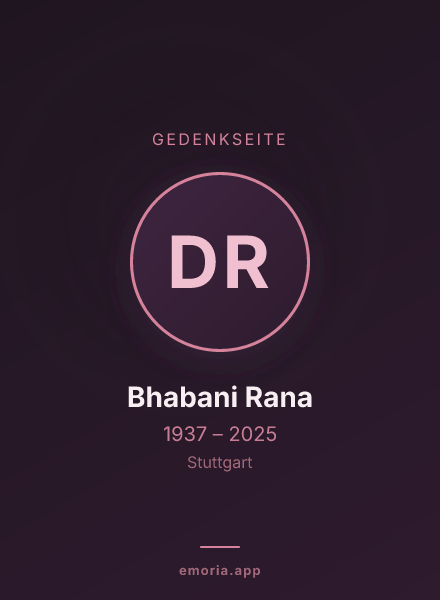 Gedenkportrait von Dr. Bhabani Rana