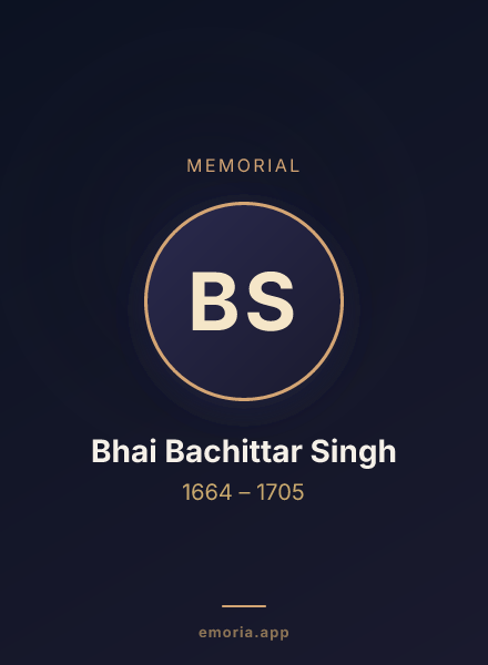 Memorial portrait of Bhai Bachittar Singh