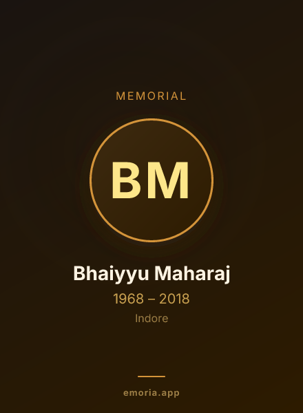 Memorial portrait of Bhaiyyu Maharaj