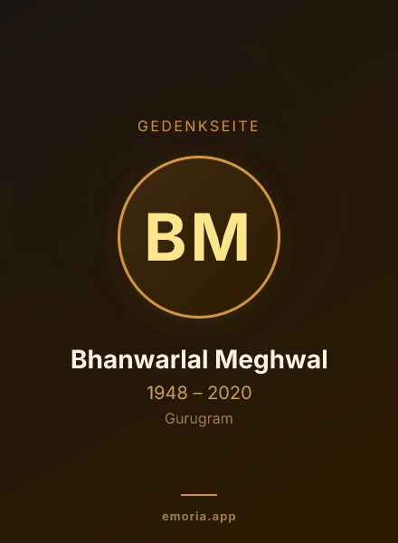 Gedenkportrait von Bhanwarlal Meghwal