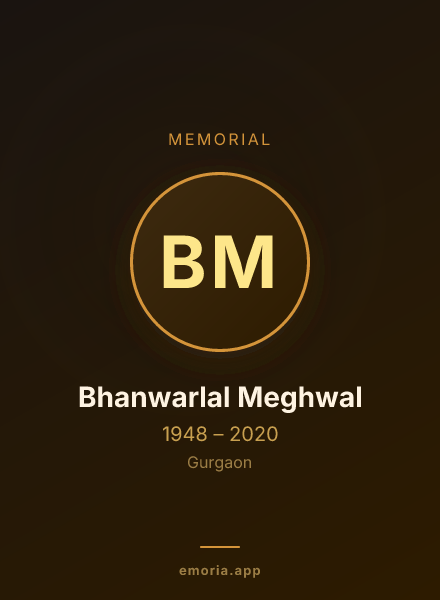 Memorial portrait of Bhanwarlal Meghwal