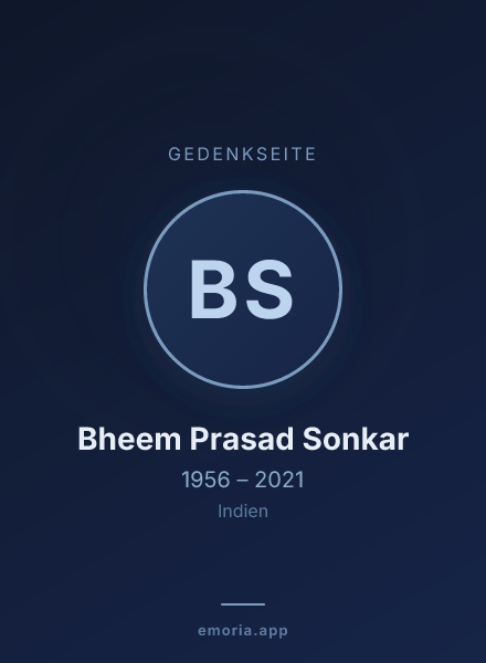 Gedenkportrait von Bheem Prasad Sonkar