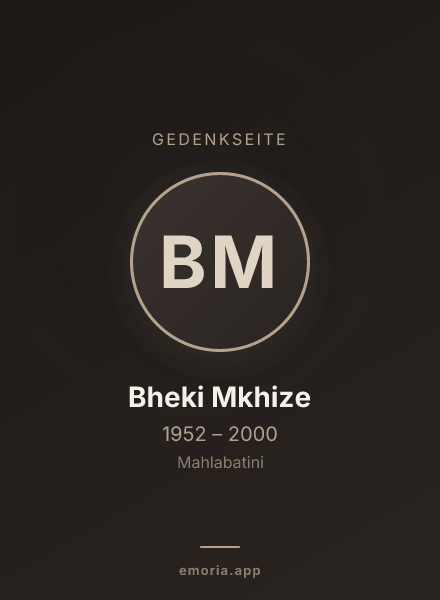Gedenkportrait von Bheki Mkhize