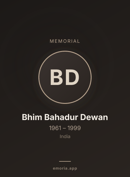 Memorial portrait of Bhim Bahadur Dewan
