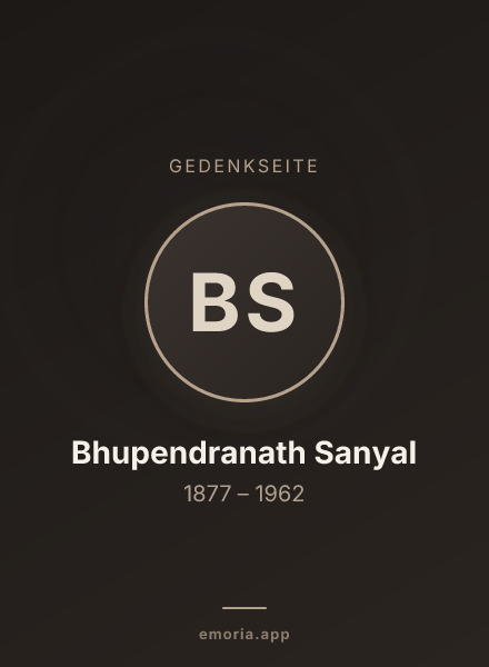 Gedenkportrait von Bhupendranath Sanyal