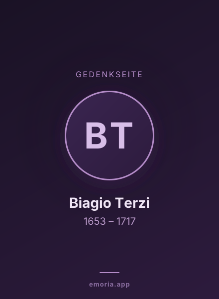 Gedenkportrait von Biagio Terzi