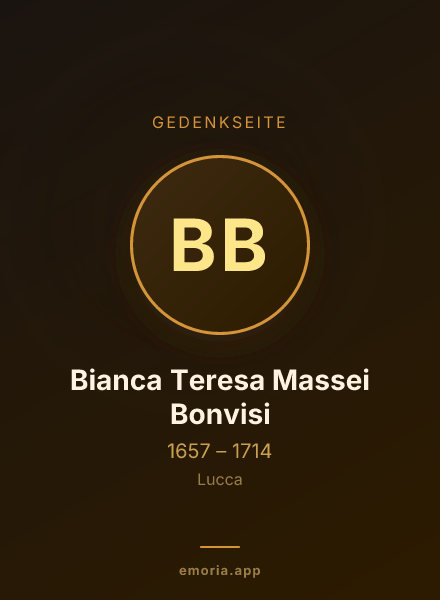 Gedenkportrait von Bianca Teresa Massei Bonvisi
