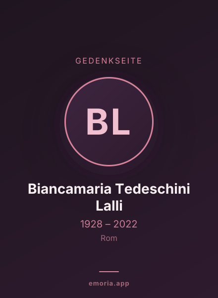 Gedenkportrait von Biancamaria Tedeschini Lalli