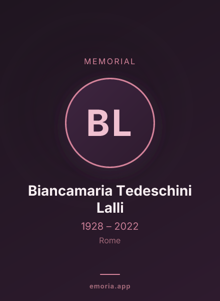 Memorial portrait of Biancamaria Tedeschini Lalli