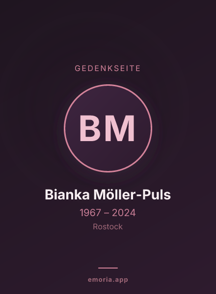 Gedenkportrait von Bianka Möller-Puls