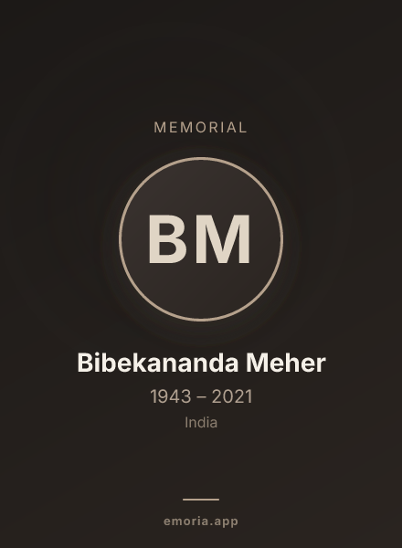 Memorial portrait of Bibekananda Meher