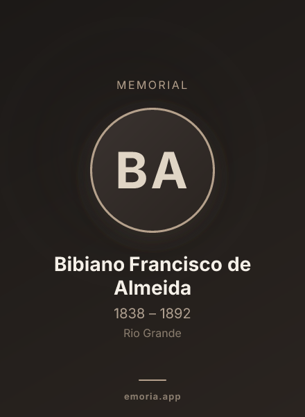 Memorial portrait of Bibiano Francisco de Almeida