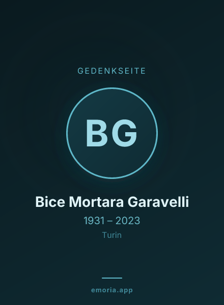 Gedenkportrait von Bice Mortara Garavelli