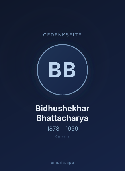 Gedenkportrait von Bidhushekhar Bhattacharya